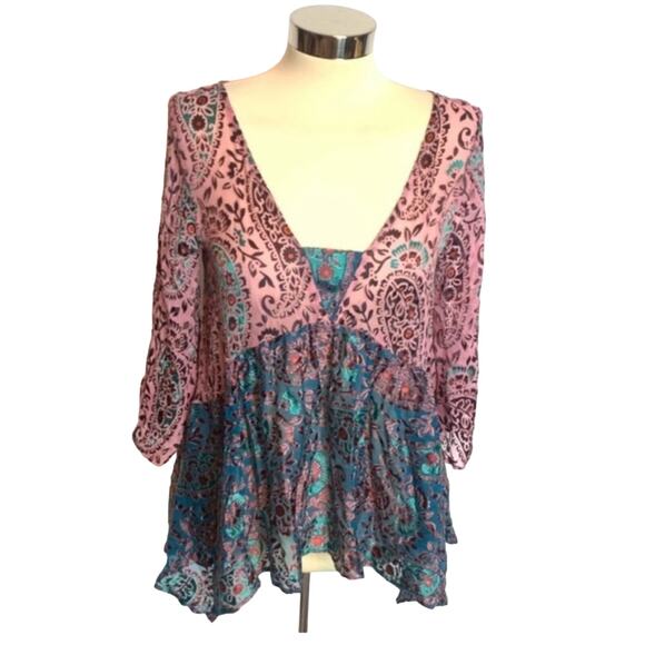 Anthropologie Floreat Valo burnout blouse - Picture 3 of 6